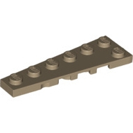 Lego destička šikmá 6x2 klín levý, tmavě béžová (6385281)
